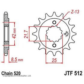 Звезда ведущая JTF512-16, JT sprockets 2853966
