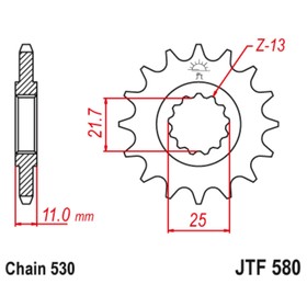Звезда ведущая JTF580-15, JT sprockets 2853973