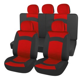 Чехлы сиденья Skyway SMART, полиэстер, 9 предметов, черно-красный, S01301120 3252450