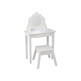 Туалетный столик из дерева для девочки «Модница», цвет белый