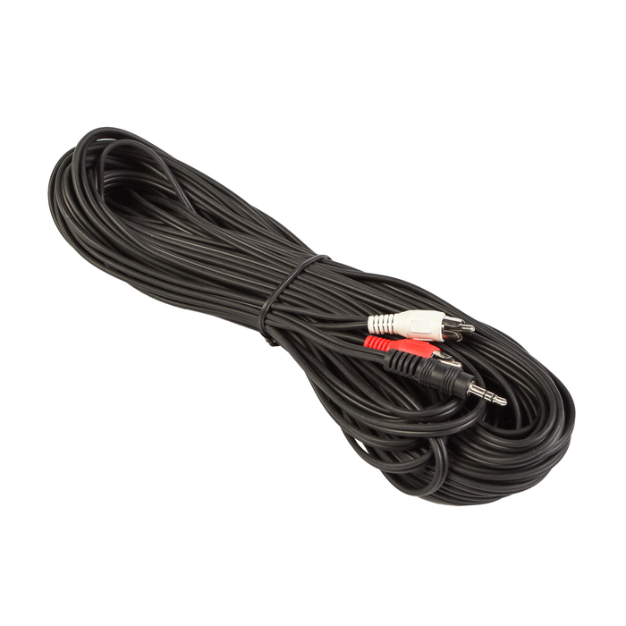 Аудио кабель Cablexpert CCA-458, джек 3.5 / 2xRCA, 20 м, черный