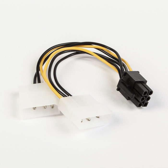 Разветвитель питания Cablexpert CC-PSU-6, 2хMolex-&gt;PCI-Express 6pin,подключение PCI-Е (6pin)