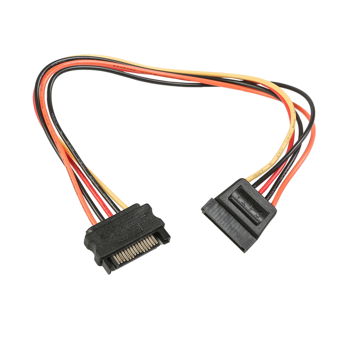 Удлинитель кабеля питания SATA Cablexpert, 15pin(M)/15pin(F), 30см