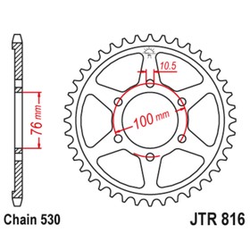 Звезда ведомая JT sprockets JTR816-42 3264209