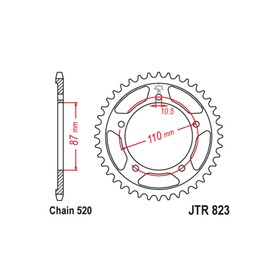 Звезда ведомая JT sprockets JTR823-49 3264217