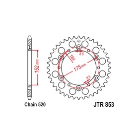 Звезда ведомая JT sprockets JTR853-51 3264234
