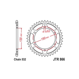 Звезда ведомая JT sprockets JTR866-38 3264248