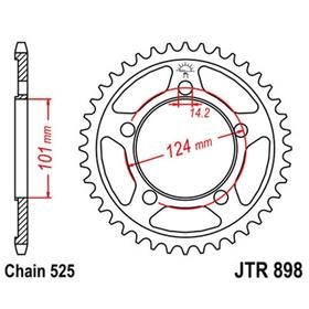 Звезда ведомая JT sprockets JTR898-41 3264263