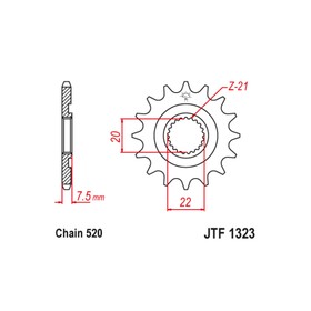 Звезда ведущая JT sprockets JTF1323-14SC 3263667
