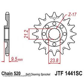 Звезда ведущая JT sprockets JTF1441-14SC 3263669