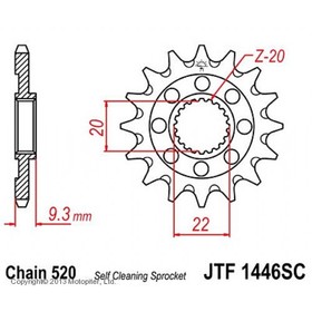 Звезда ведущая JT sprockets JTF1446-13SC 3263672