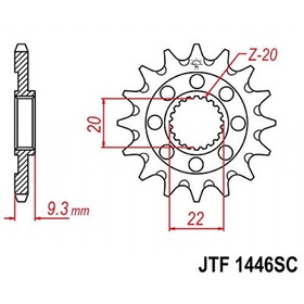 Звезда ведущая JT sprockets JTF1446-14SC 3263673