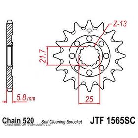Звезда ведущая JT sprockets JTF1565-13SC 3263678
