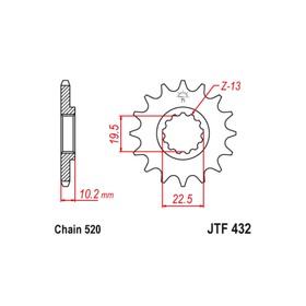 Звезда ведущая JT sprockets JTF432-14SC 3263733