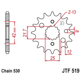 Звезда ведущая JT sprockets JTF519-17 3263917