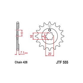 Звезда ведущая JT sprockets JTF555-14 3263940