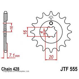Звезда ведущая JT sprockets JTF555-15 3263941