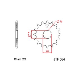 Звезда ведущая JT sprockets JTF564-13 3263956