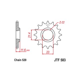 Звезда ведущая JT sprockets JTF583-13 3263985