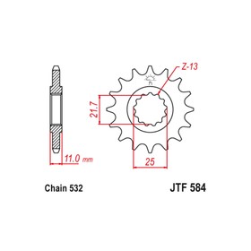 Звезда ведущая JT sprockets JTF584-16 3263988