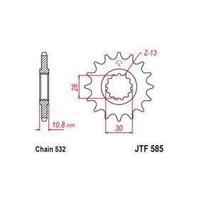 Звезда ведущая JT sprockets JTF585-17 3263990
