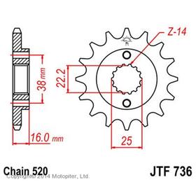 Звезда ведущая JT sprockets JTF736-15 3263998
