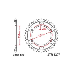 Звезда ведомая JT sprockets JTR1307-43 3264023