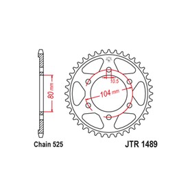 Звезда ведомая JT sprockets JTR1489-43 3264051