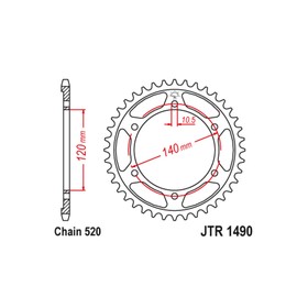 Звезда ведомая JT sprockets JTR1490-45 3264053