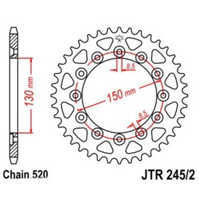 Звезда ведомая JT sprockets JTR245/2-50 3264103