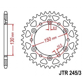 Звезда ведомая JT sprockets JTR245/3-43 3264105
