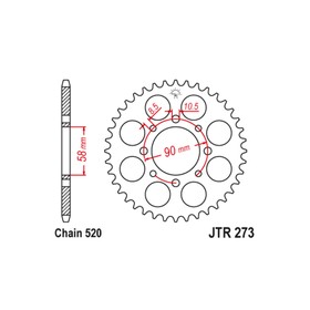 Звезда ведомая JT sprockets JTR273-45 3264111