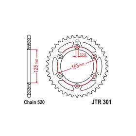 Звезда ведомая JT sprockets JTR301-40 3264120
