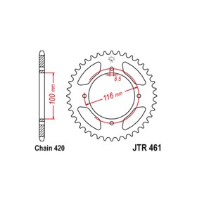 Звезда ведомая JT sprockets JTR461-49 3264134