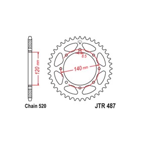 Звезда ведомая JT sprockets JTR487-46 3264155
