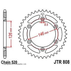 Звезда ведомая JT sprockets JTR808-52 3264203