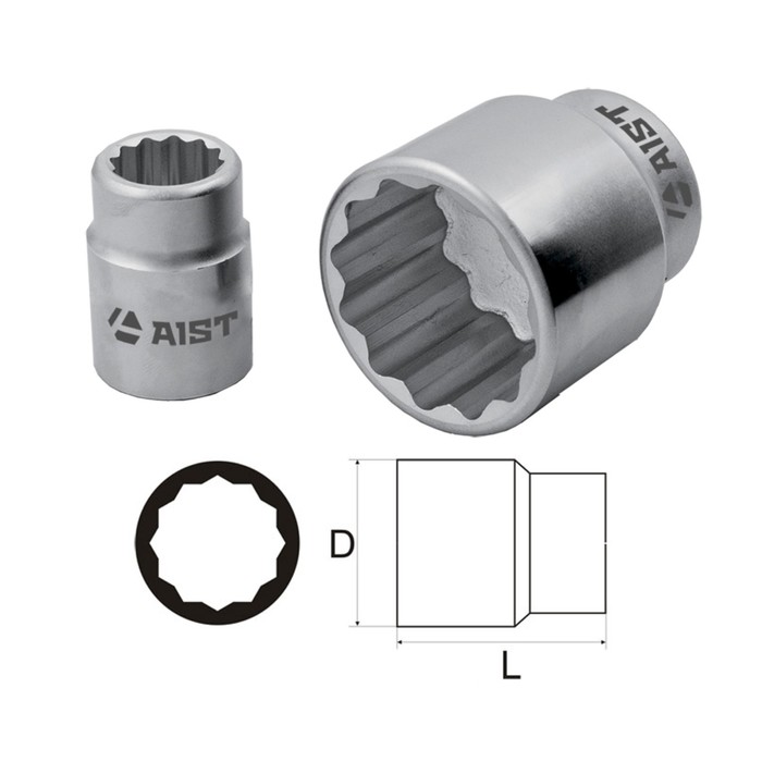 Головка торцевая AIST, 21 мм, 3/4&quot;, 12-гранная