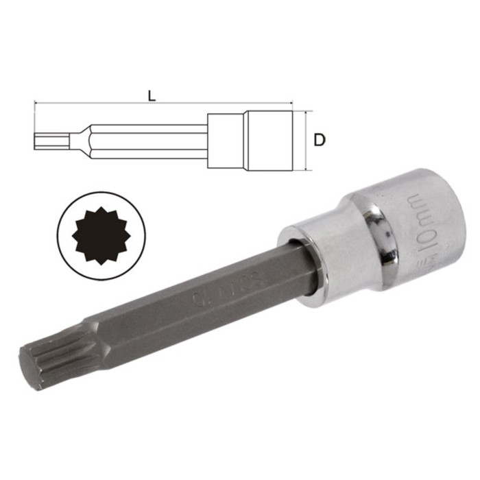 Головка-бита AIST, 12-лучевая, М8, 1/2&quot;