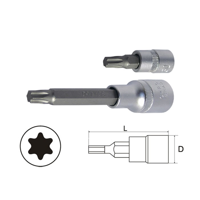 Головка-бита AIST, TORX, T10, 1/4&quot;