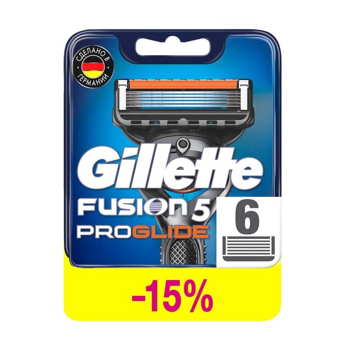 Сменные кассеты Gillette Fusion ProGlide, 6 шт