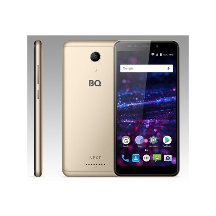 Смартфон BQ S-5522 Next Gold 18:9. 5,45&quot; FW+,960*480, 8Gb, 1GbRAM, 5Mp+5Mp