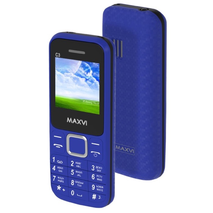 Сотовый телефон Maxvi  C3 Blue, без СЗУ в комплекте