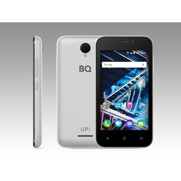 Смартфон BQ S-4028 UP! Silver 2sim, 4,0&quot; TFT, 800*480, 8Gb, 512Mb RAM, 5Mp+2Mp