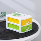 Mini drawers for small items 2-section "rainbow" color MIX