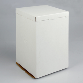 Кондитерская упаковка, короб белый, без окна, 30 х 30 х 45 см