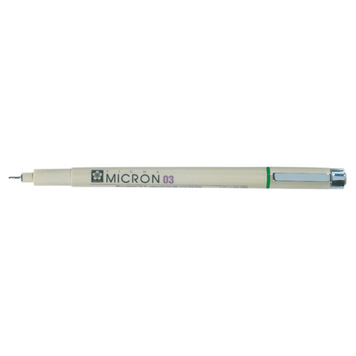 Ручка капиллярная Sakura Pigma Micron линер 0.35 мм зелёный