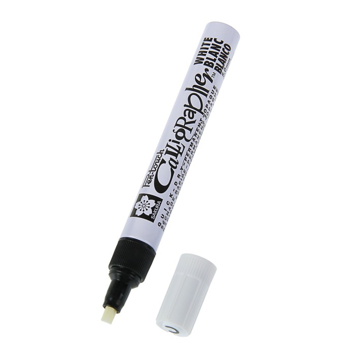 Маркер для каллиграфии Sakura Pen-Touch Calligrapher 5.0 мм спирт.осн. белый XPFK-C#50