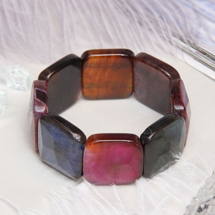 бусы из натуральных камней. браслет из натурального камня. браслет из квадратных камней. браслеты из камней. браслет квадратный камней.