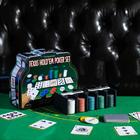 Набор для игры в покер: 2 колоды карт, фишки 200 шт., сукно 60x90 см, микс - фото 29566