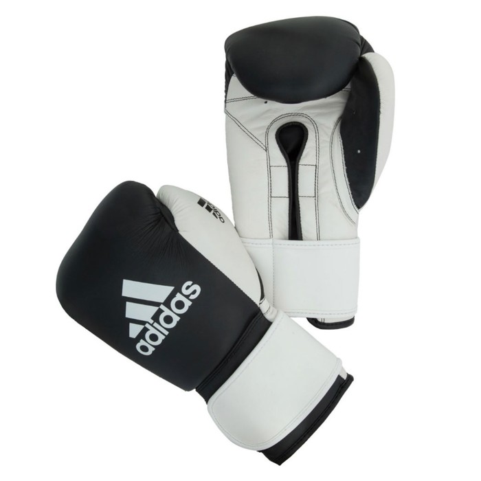 Перчатки боксерские Glory Professional Boxing Glove with strap 12oz, цвет черно-белый